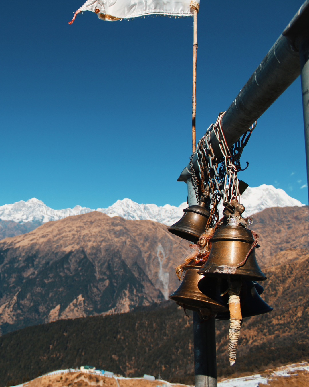 Kedarnath temple below snow peaks in the Garhwal Himalaya
