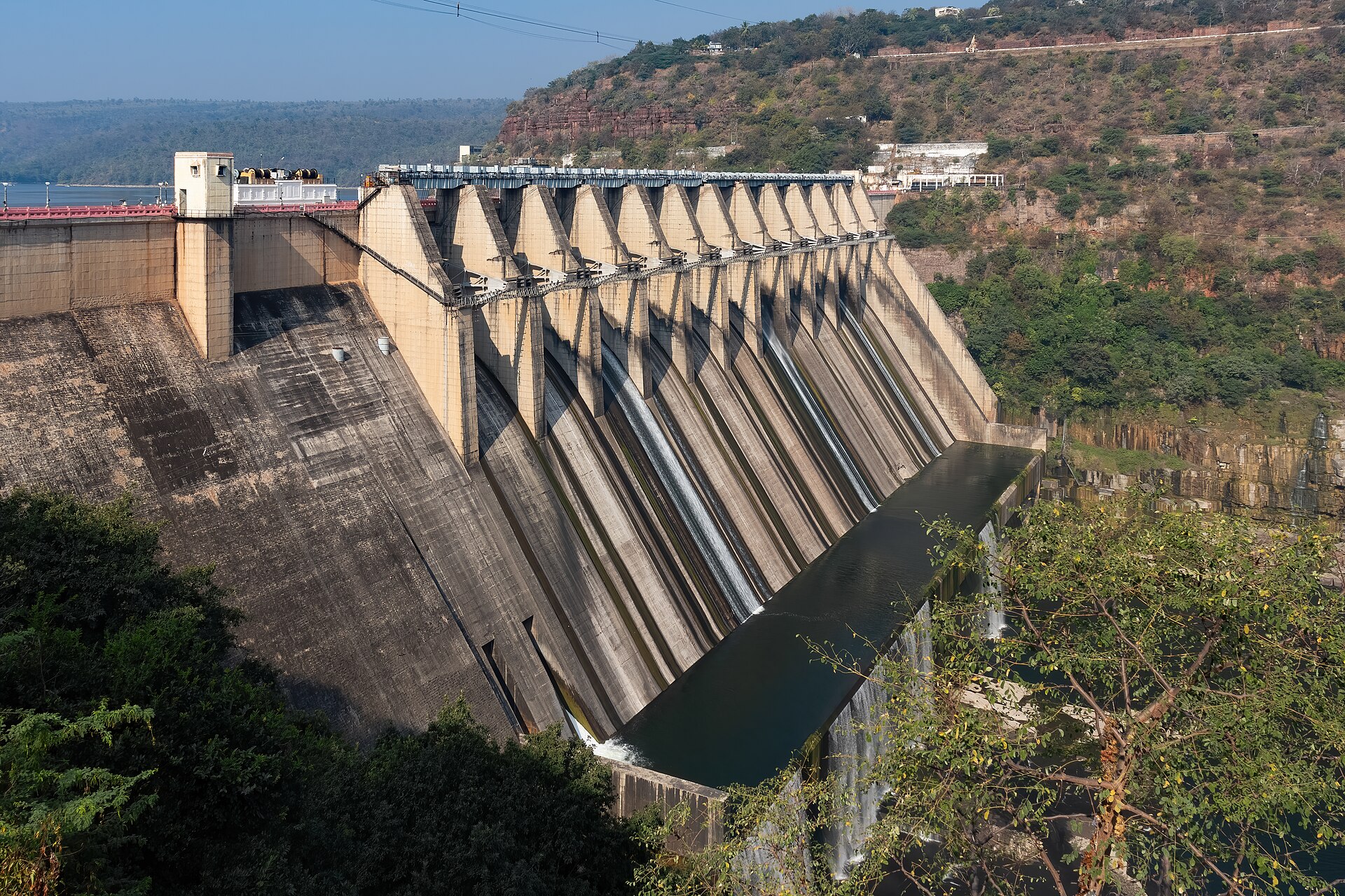 The Krishna river at the Srisailam gorge